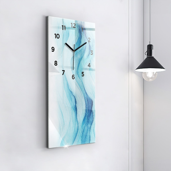 Vertical wall clock Blue clouds