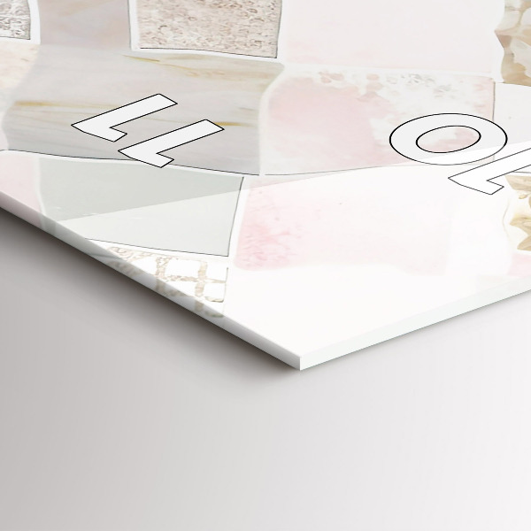 Vertical wall clock Colored tiles