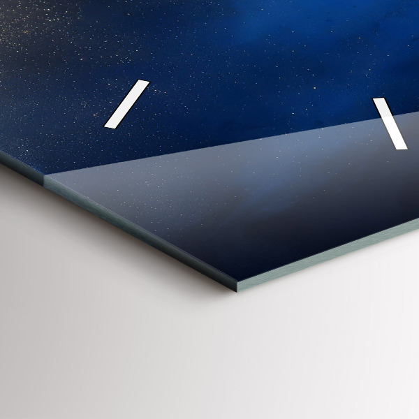 Vertical wall clock Blue marble