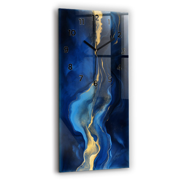 Vertical wall clock Blue marble