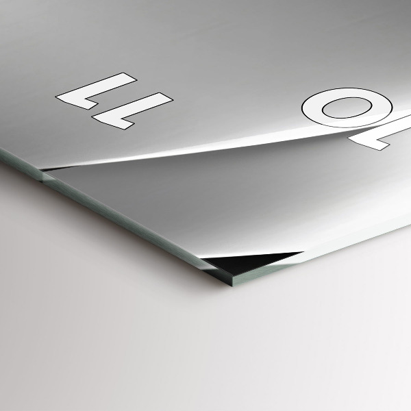 Vertical wall clock Silver abstraction