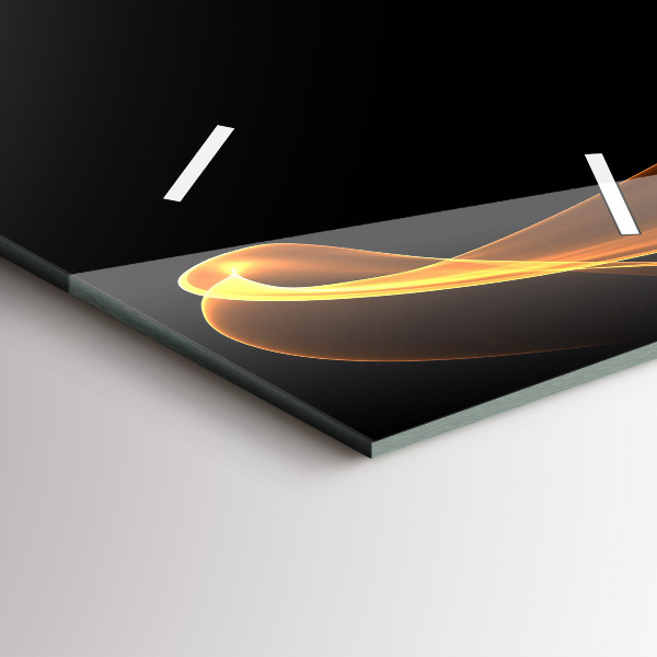 Vertical wall clock Orange lines