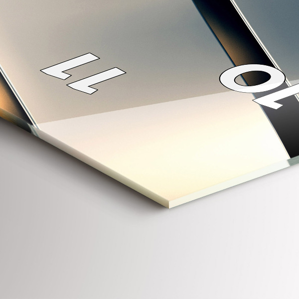 Vertical wall clock Silver pattern