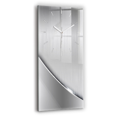 Vertical wall clock Silver pattern