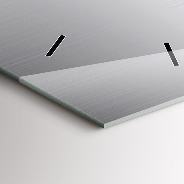 Vertical wall clock Silver pattern