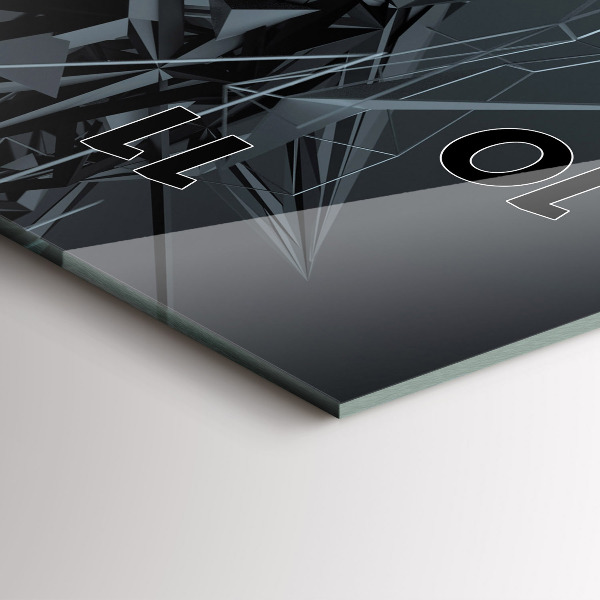 Vertical wall clock Black abstraction