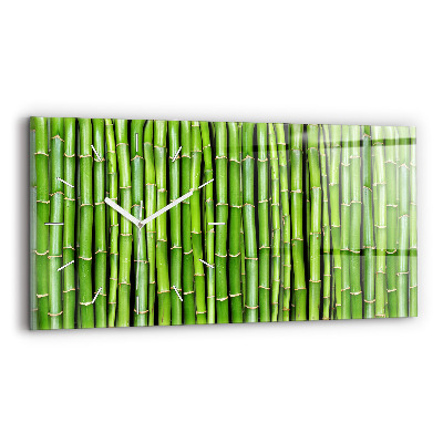 Horizontal wall clock Asian Bamboo