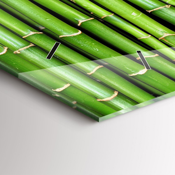 Horizontal wall clock Asian Bamboo