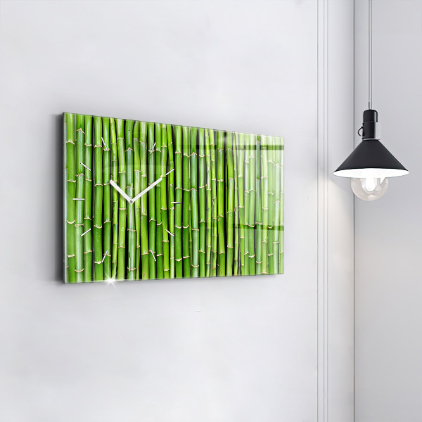 Horizontal wall clock Asian Bamboo