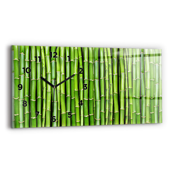 Horizontal wall clock Asian Bamboo