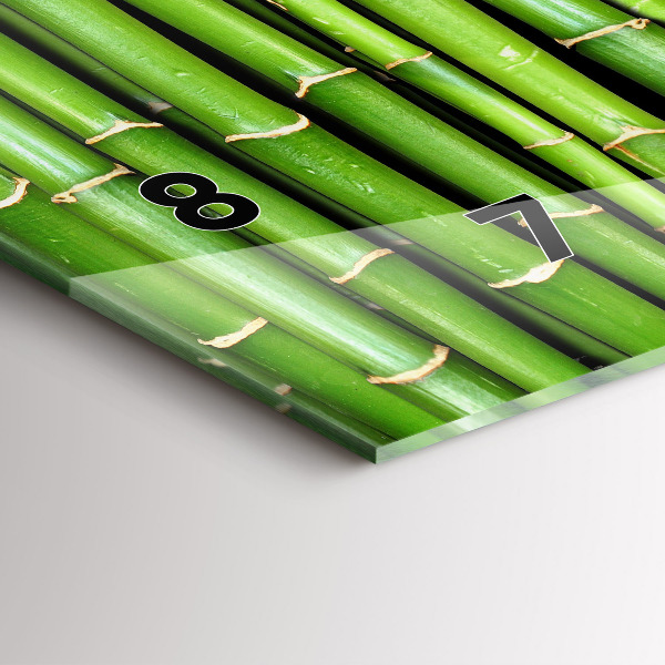 Horizontal wall clock Asian Bamboo