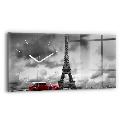 Horizontal wall clock Effel Tower Paris