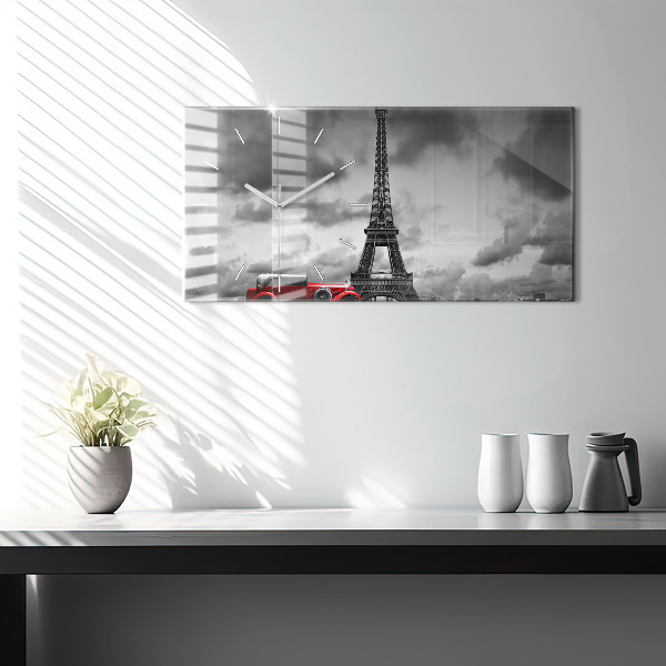 Horizontal wall clock Effel Tower Paris