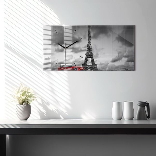 Horizontal wall clock Effel Tower Paris