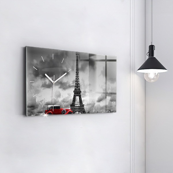 Horizontal wall clock Effel Tower Paris