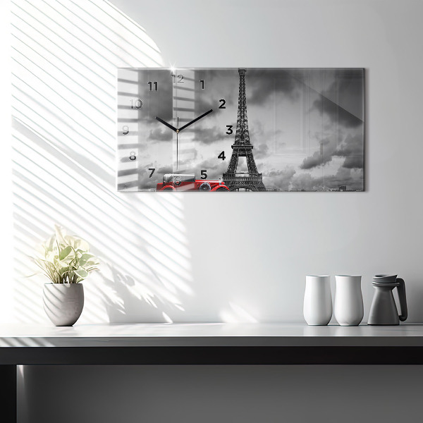 Horizontal wall clock Effel Tower Paris