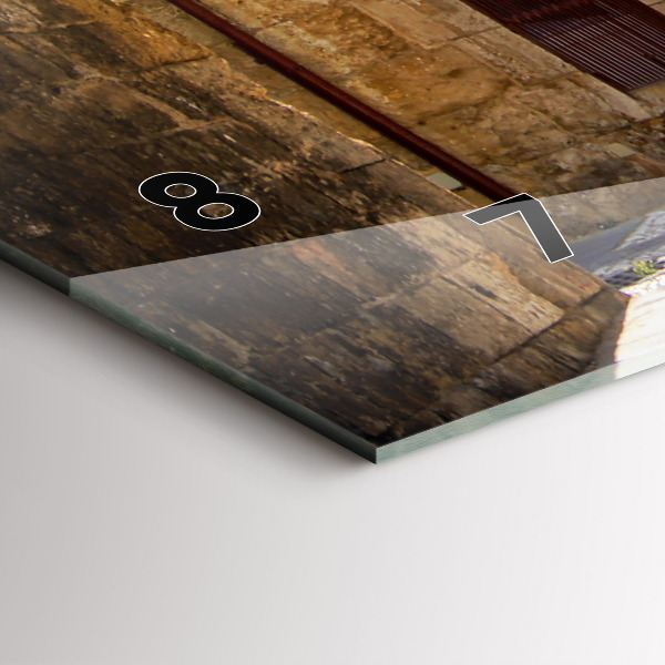 Horizontal wall clock Picturesque street of Rhodes