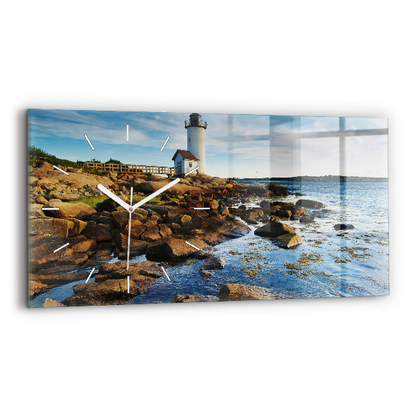 Horizontal wall clock Annisquam Lighthouse