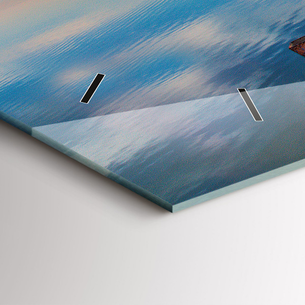 Horizontal wall clock Lake jetty