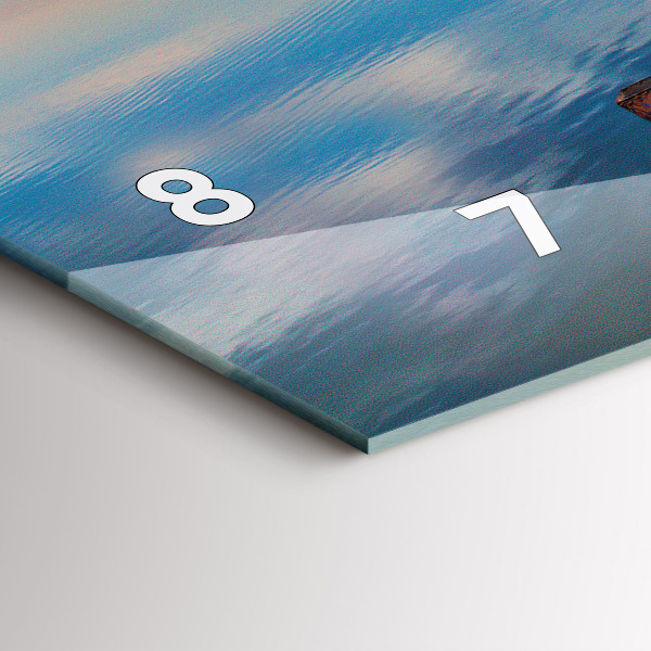 Horizontal wall clock Lake jetty