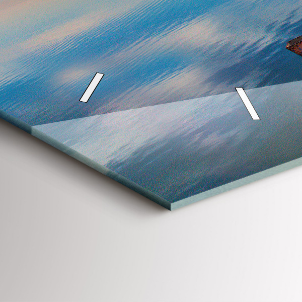 Horizontal wall clock Lake jetty