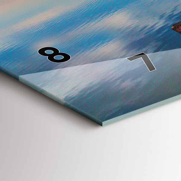 Horizontal wall clock Lake jetty