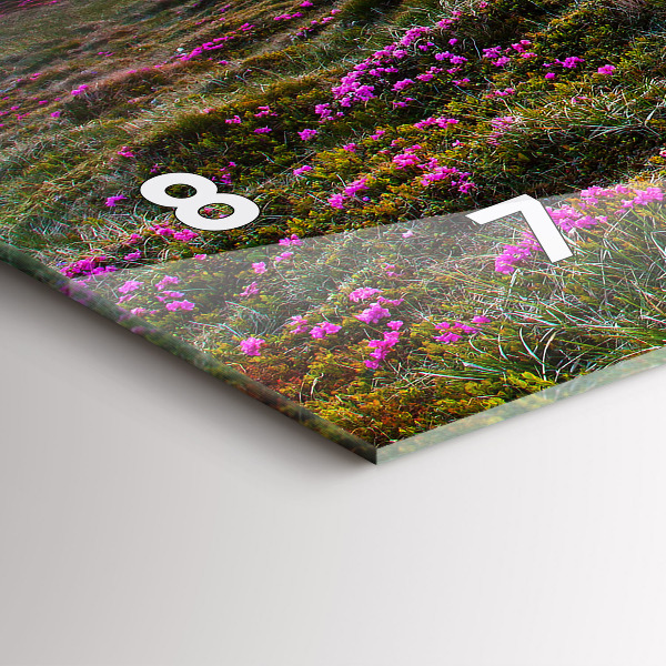Horizontal wall clock Sunrise flowers
