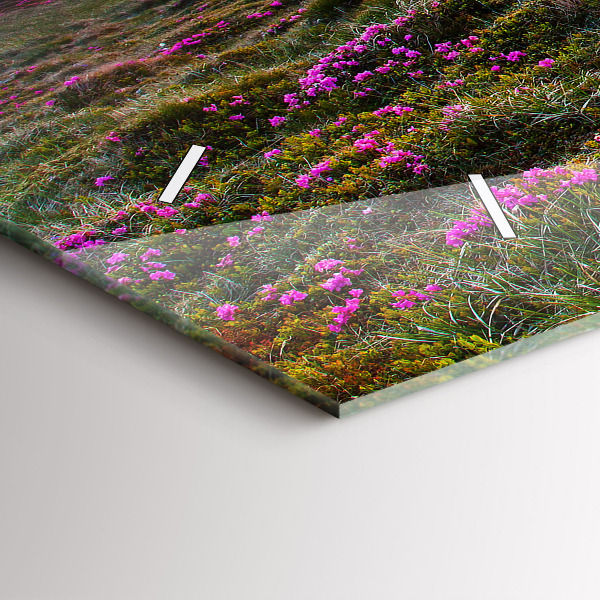 Horizontal wall clock Sunrise flowers