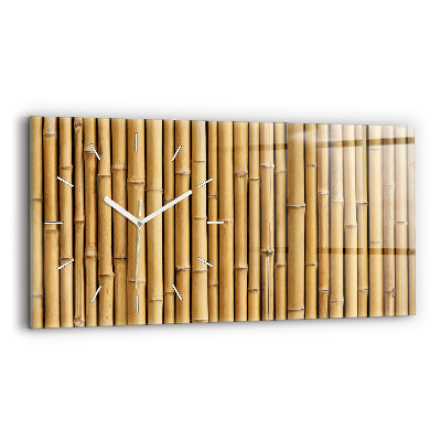 Horizontal wall clock Bamboo sticks