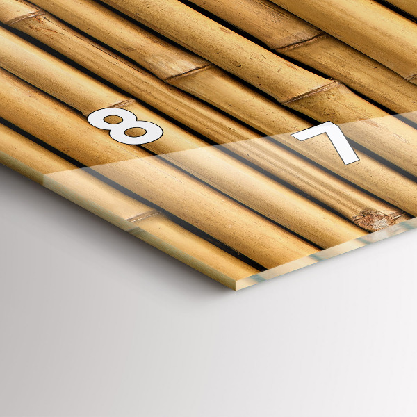 Horizontal wall clock Bamboo sticks