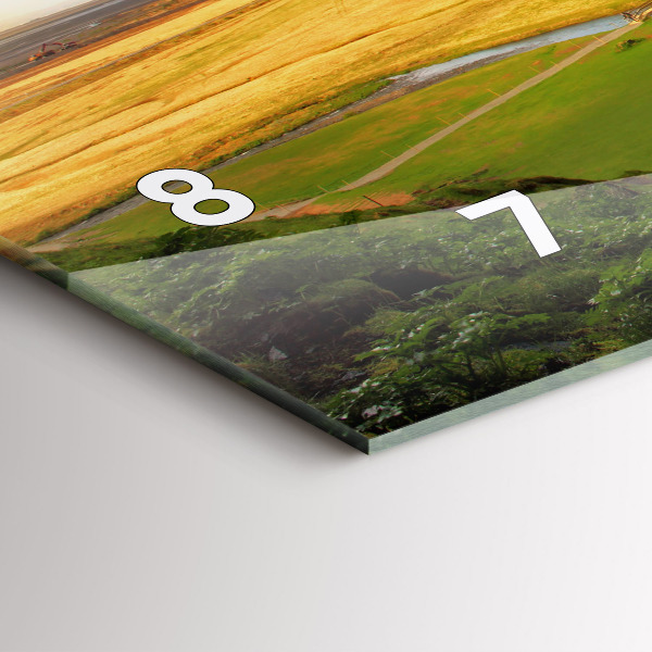 Horizontal wall clock Waterfall in Iceland