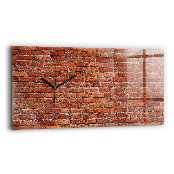 Horizontal wall clock Old brick wall