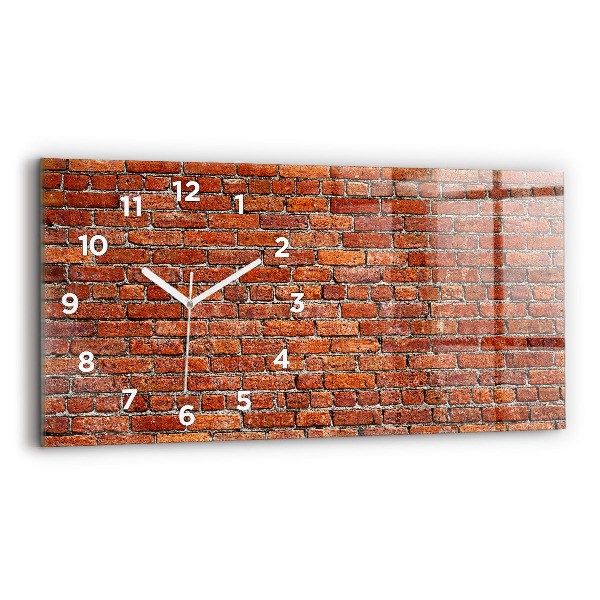 Horizontal wall clock Old brick wall
