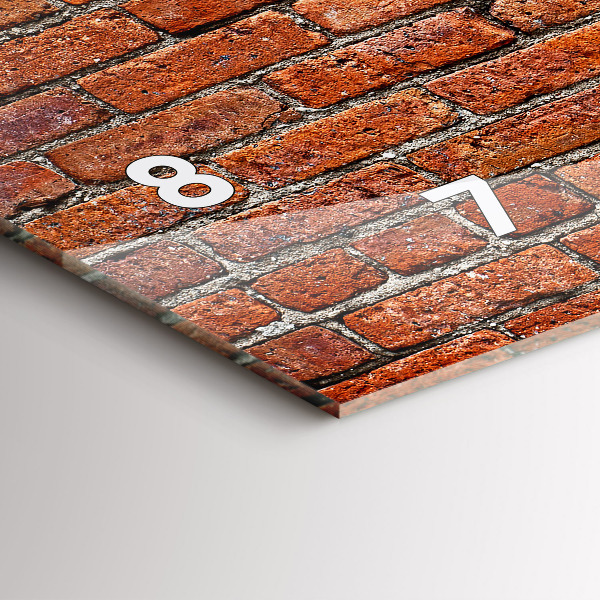 Horizontal wall clock Old brick wall