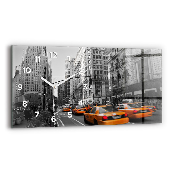 Horizontal wall clock Manhattan and Taxis