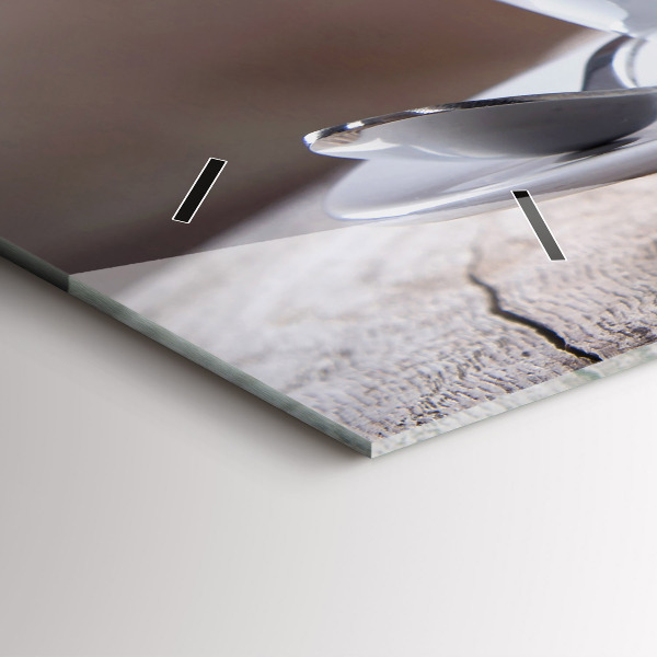 Horizontal wall clock A cup of coffee