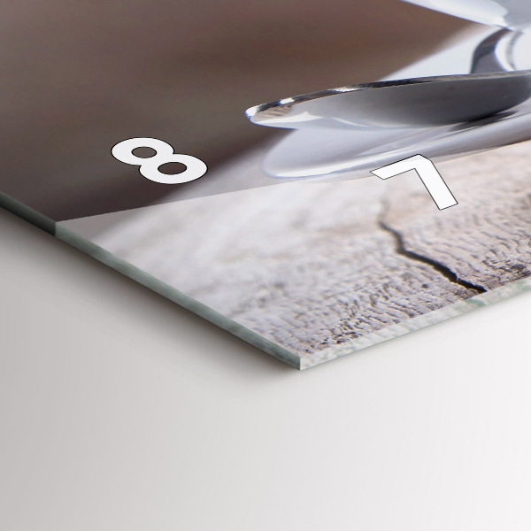 Horizontal wall clock A cup of coffee