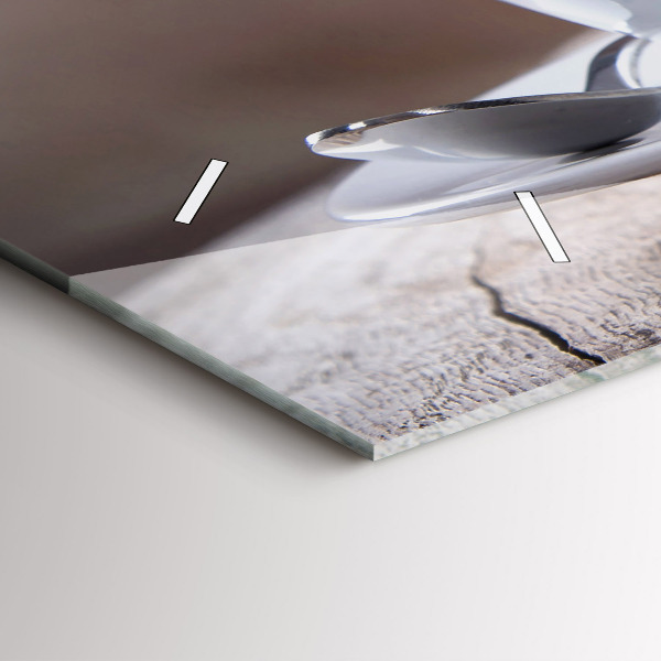 Horizontal wall clock A cup of coffee