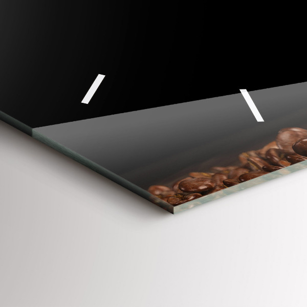 Horizontal wall clock A cup of hot coffee