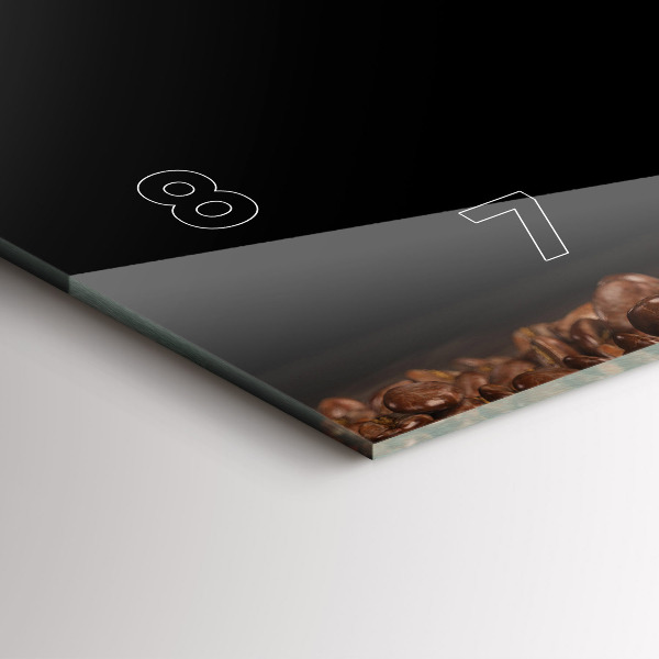 Horizontal wall clock A cup of hot coffee