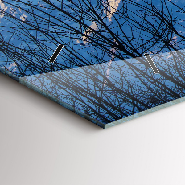 Horizontal wall clock Mountain view