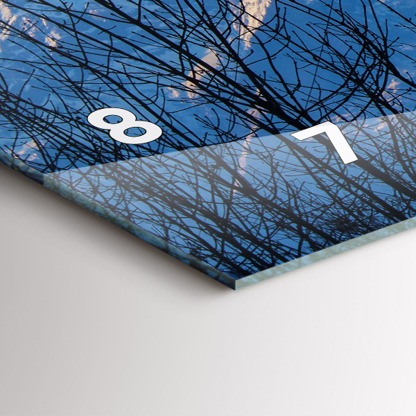 Horizontal wall clock Mountain view