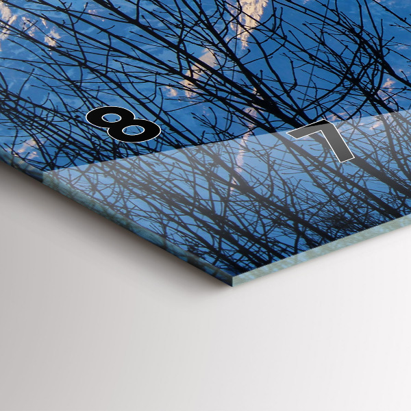 Horizontal wall clock Mountain view