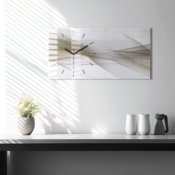 Horizontal wall clock Bright abstraction