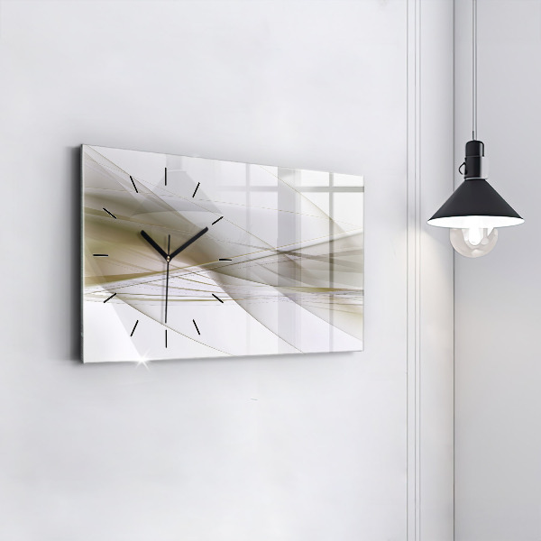 Horizontal wall clock Bright abstraction