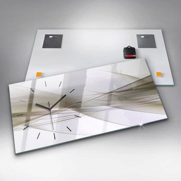 Horizontal wall clock Bright abstraction