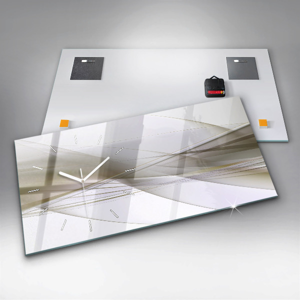 Horizontal wall clock Bright abstraction