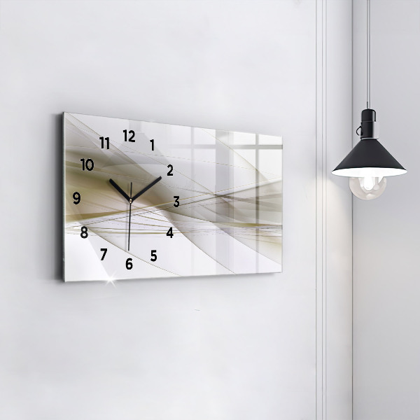 Horizontal wall clock Bright abstraction