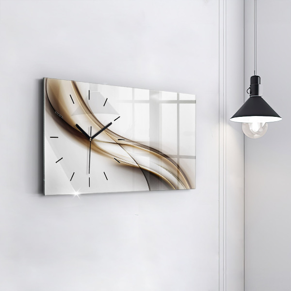 Horizontal wall clock Abstract lines