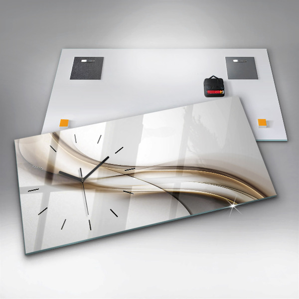 Horizontal wall clock Abstract lines